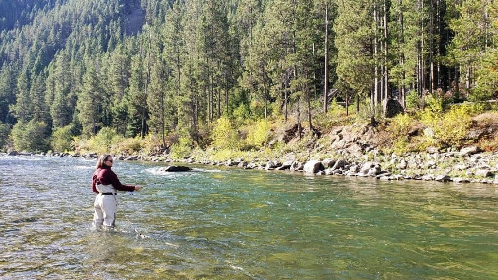 9 Day Summertime Montana Road Trip Itinerary 12 Fly fishing the Gallatin River near Big Sky, Montana