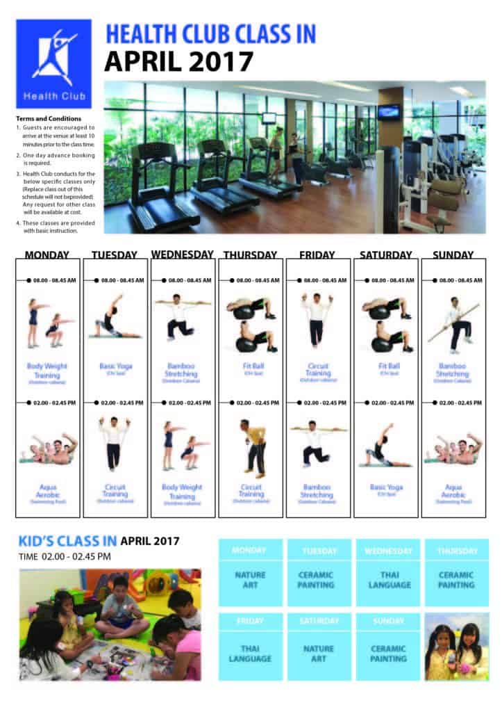 Shangri-La Chiang Mai 18 Fitness classes at Shangri-la Chiang Mai