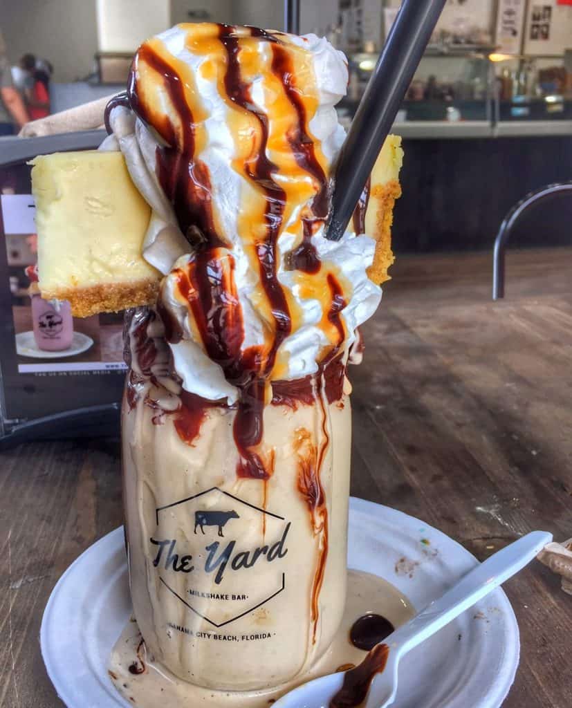 A salted caramel shake at The Yard Milkshake Bar