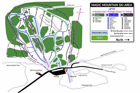 Magic Mountain Ski Resort 3 Magic Mountain Ski Resort Trail Map