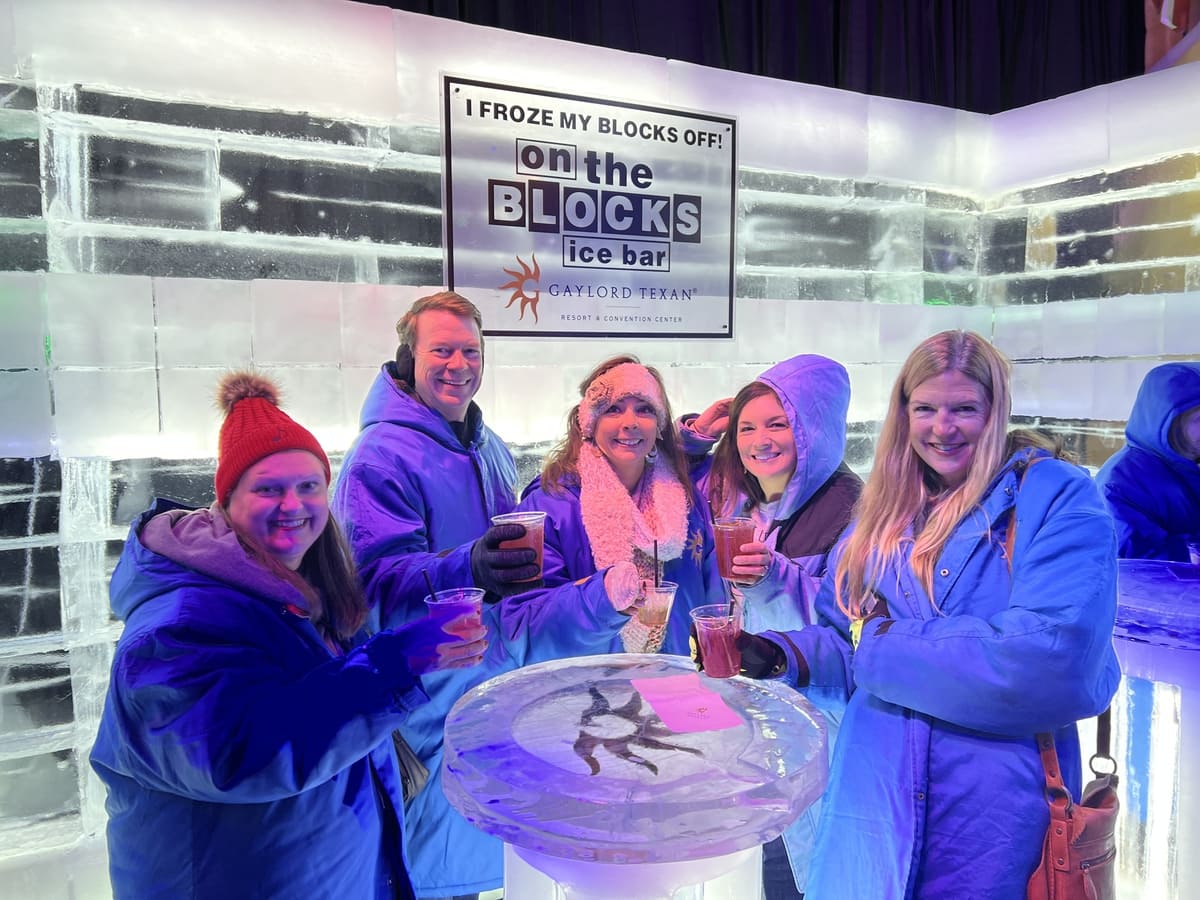 Gaylord Texan ICE! 7 on the BLOCKS ice bar at at ICE! Gaylord Texan