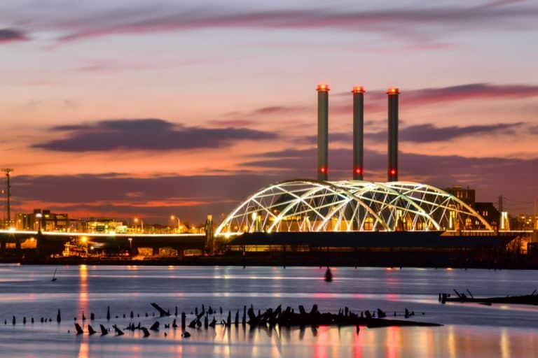 Providence skyline at sunset