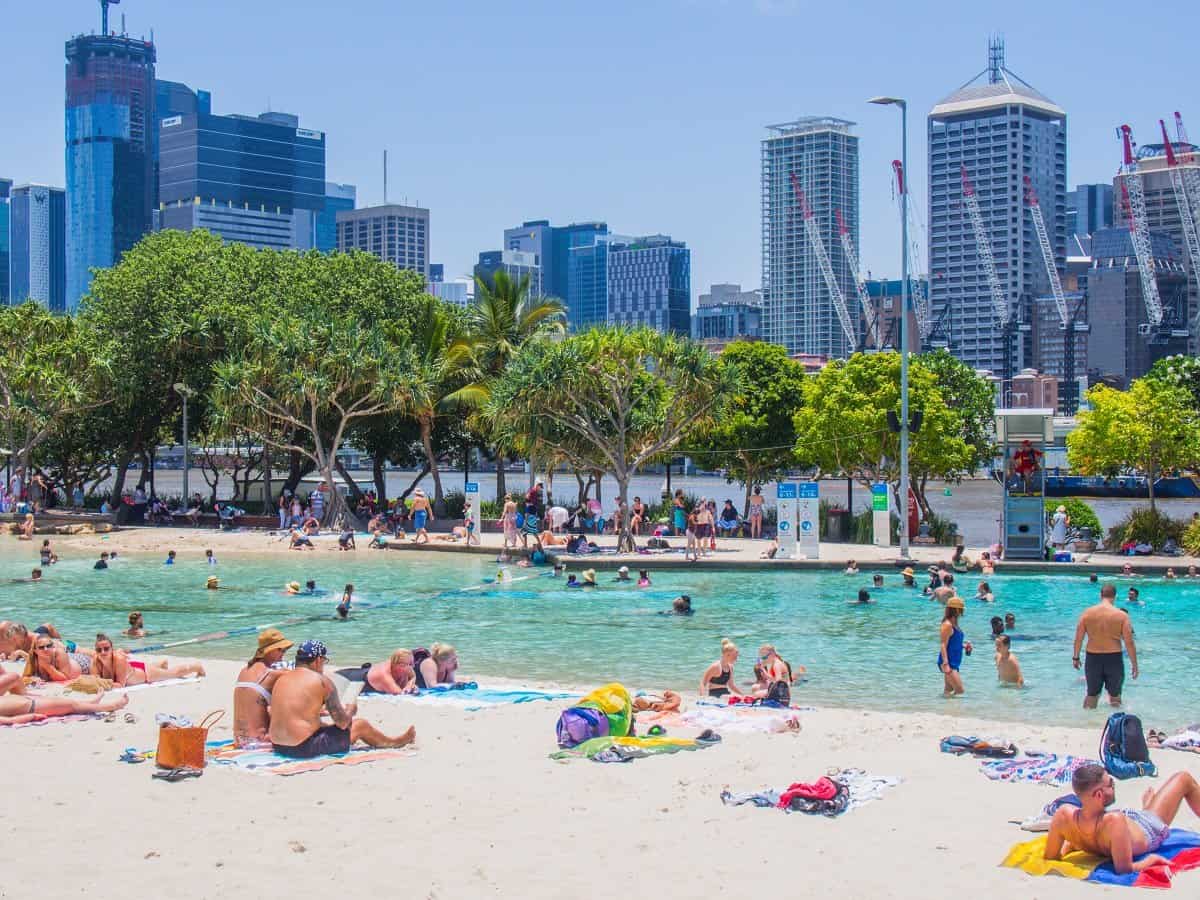 Streets Beach in Brisbane