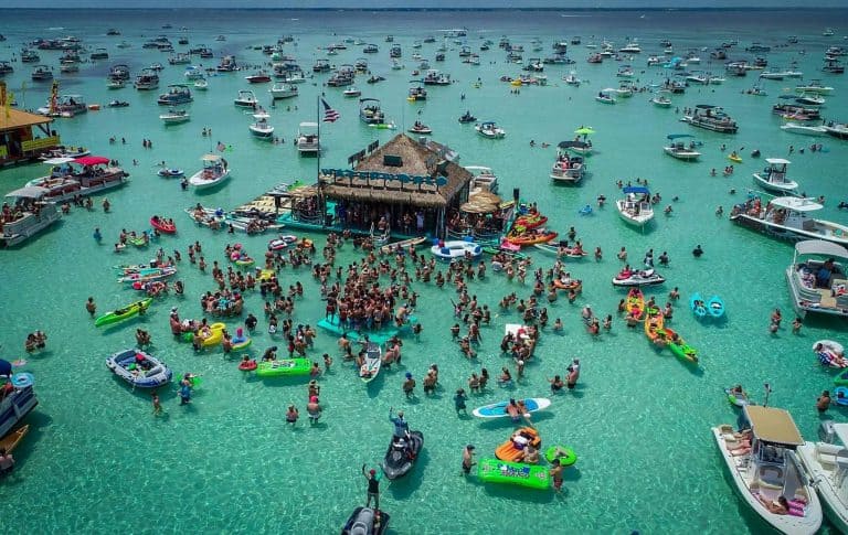 Water World the floating bar in Destin, Florida